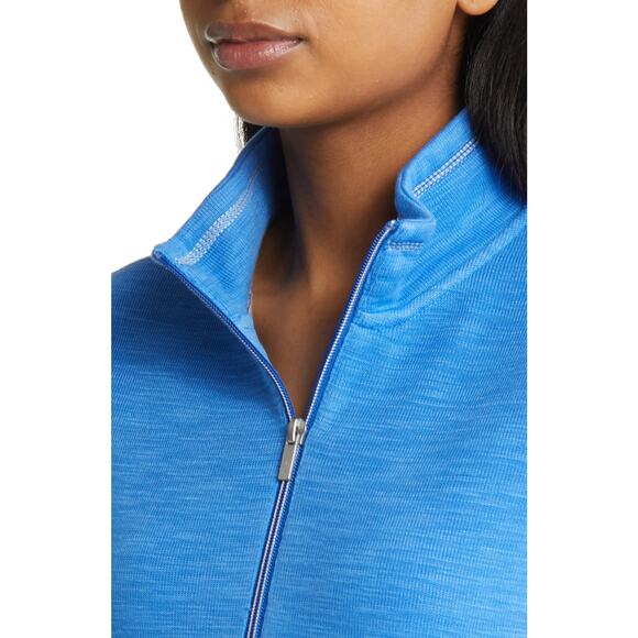 Tommy Bahama Tobago Bay 1/2 Half Zip Dress Sz M Blue Collared Beach Athleisure - Picture 4 of 10